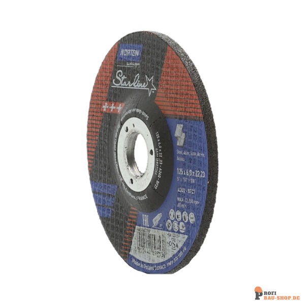 nortonschleifmittel/NORTON_schleifmittel_66252837264 Norton Staline Metal Grinding Wheel 125x6x22.23 GRIT 24_133759